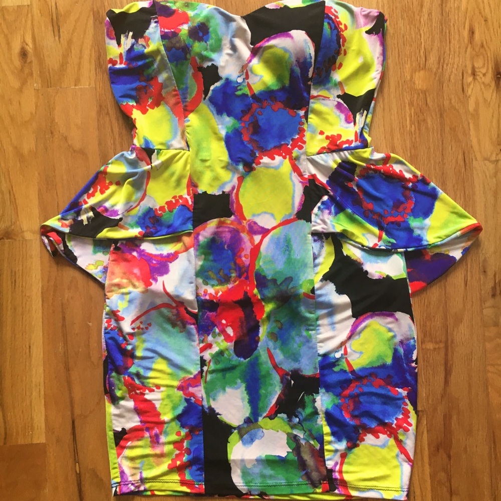 Stretchy peplum dress, size L